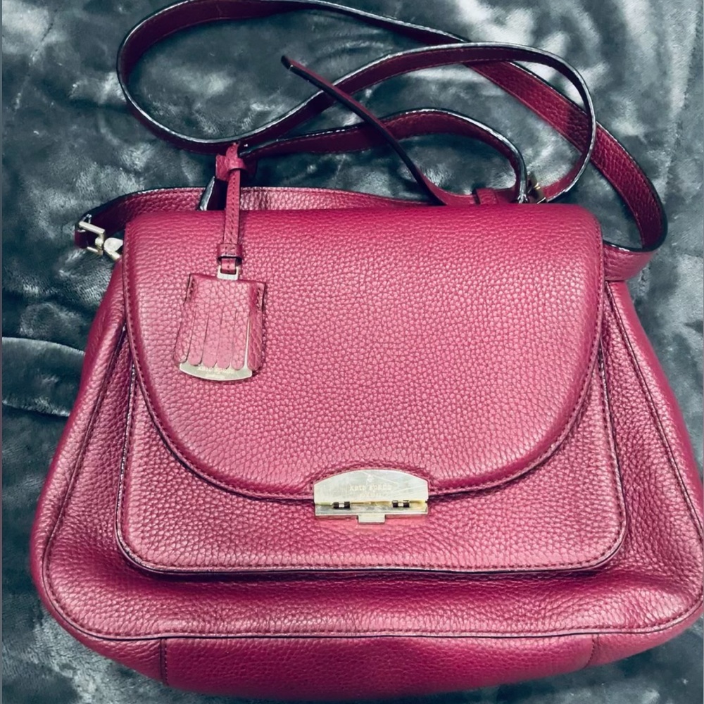 KATE SPADE -  Burgundy Leather Shoulder Bag